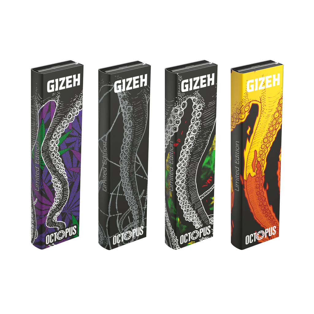 GIZEH Papers Octopus Limited Edition King Size Slim mit Tips – 34 Blatt
