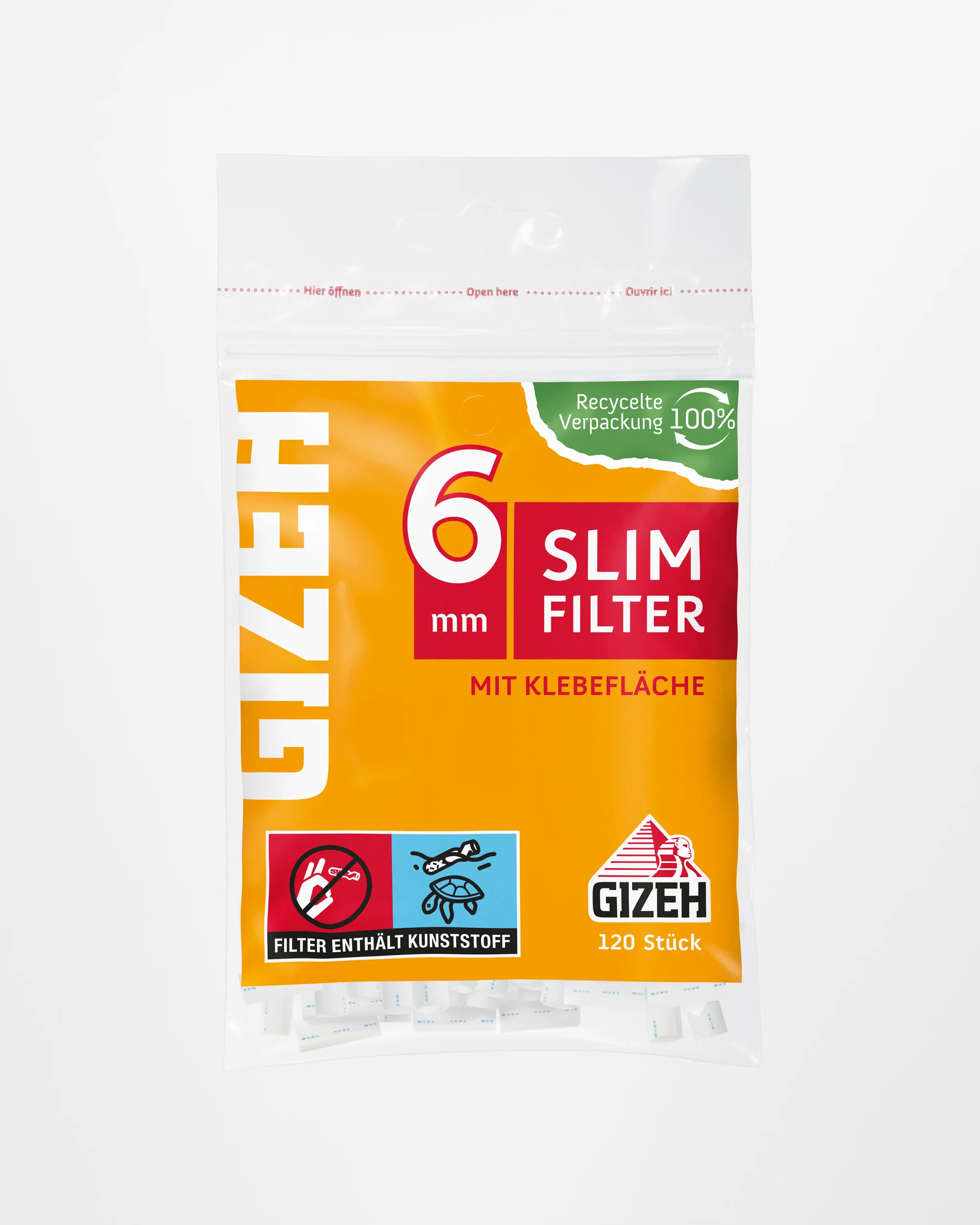 GIZEH Filter Slim Ø 6 mm – 120 Stück
