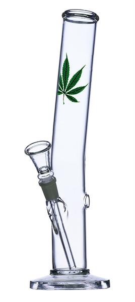 Glasbong Zylinder Hangover Leaf Design 33 cm Ø 40 mm – NS 14,5