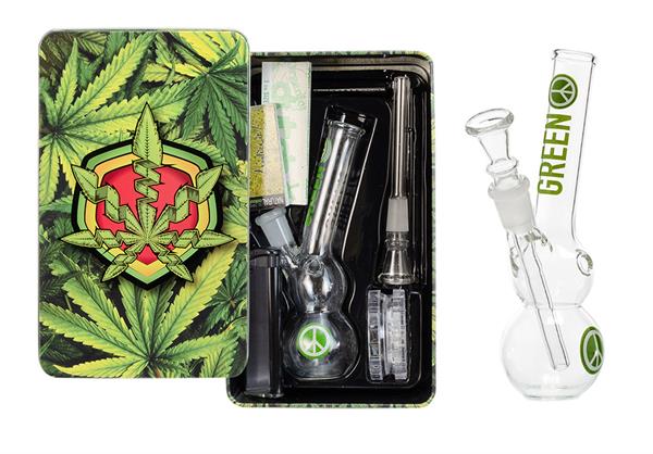 Greenline Glasbong Geschenkset Amsterdam – 8-teilig