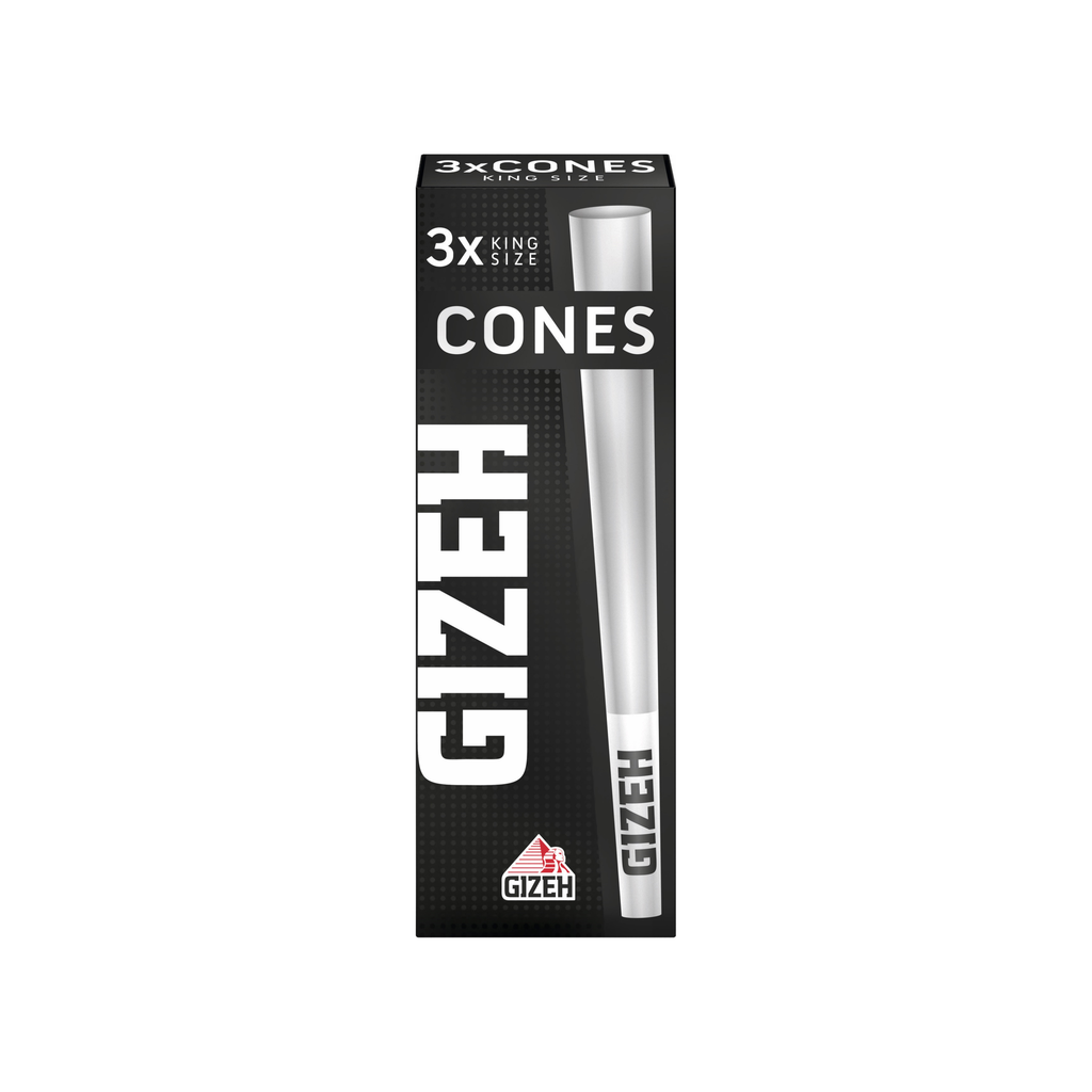 GIZEH Cones Black King Size mit Tip – 3 Stück