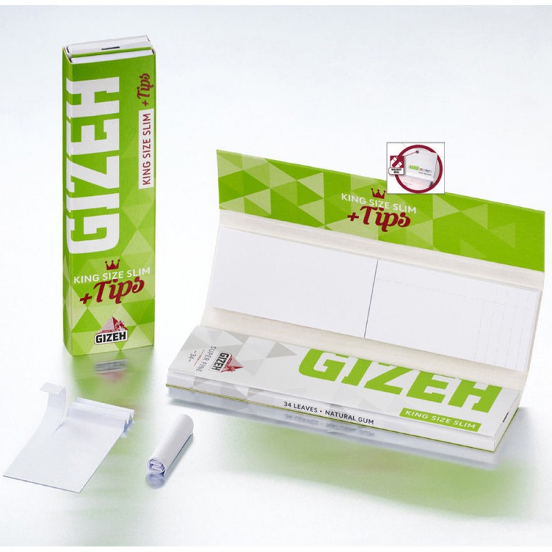 GIZEH Papers Super Fine King Size Slim mit Tips – 34 Blatt