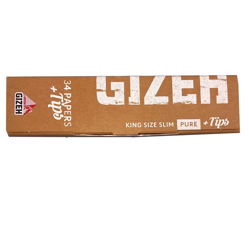 GIZEH Papers Pure King Size Slim mit Tips – 34 Blatt