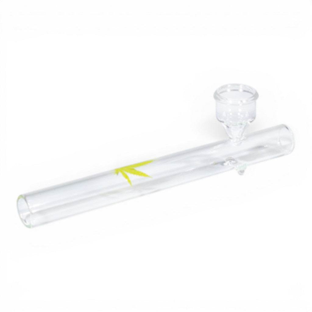 Bam Bam Bhole Kawumm Glas mit Blatt-Druck Ø 16 mm – 15 cm