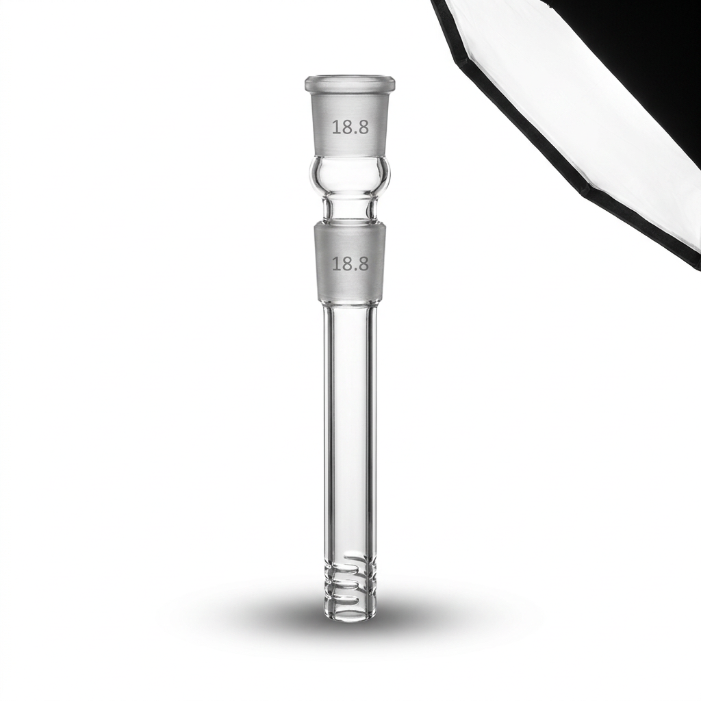 Bam Bam Bhole Chillum mit Schlitzdiffusor Glas 18 cm – NS 18,8