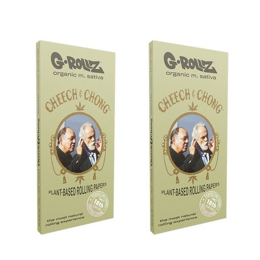 G-ROLLZ Papers Cheech & Chong Medicago Sativa King Size Slim mit Tips – 50 Blatt