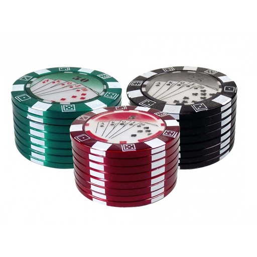 GHODT Grinder Pokerchip Aluminium 3-teilig Ø 40 mm