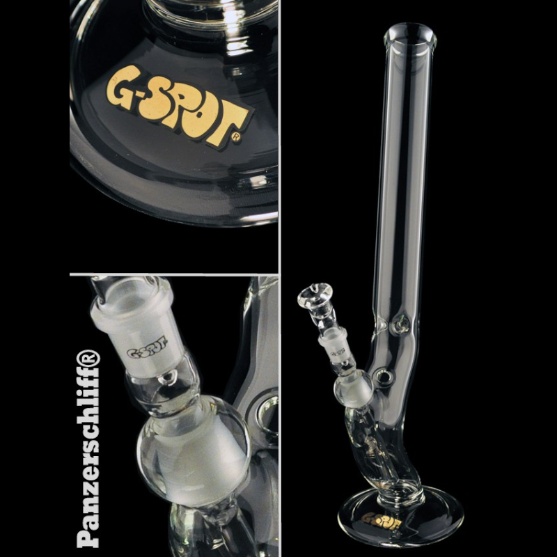 G-SPOT Eisbong Durchhänger 50 cm 5-mm-Glas Panzerschliff 3-teilig – NS 18,8
