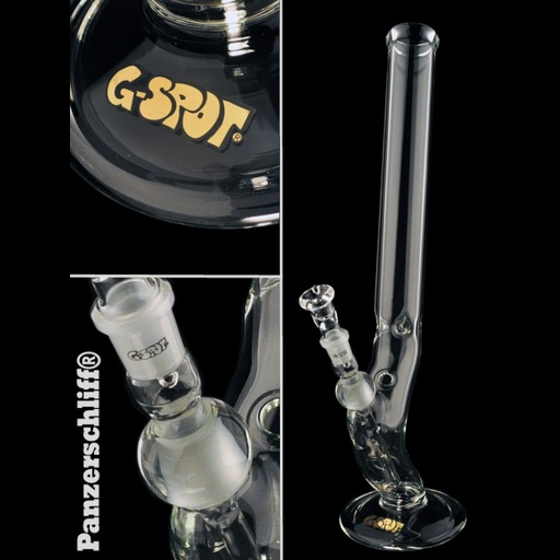 G-SPOT Eisbong Durchhänger 50 cm 5-mm-Glas Panzerschliff 3-teilig – NS 18,8