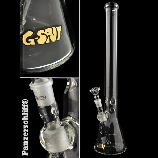 G-SPOT Eisbong Beaker 55 cm 5-mm-Glas Panzerschliff 3-teilig – NS 18,8