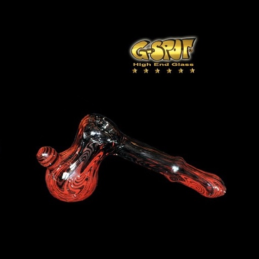 G-SPOT Glaspfeife Glasshammer – Schwarz/Rot