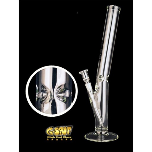 G-SPOT Eisbong Zylinder gebogen 50 cm 7-mm-Glas – NS 18,8
