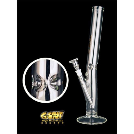 G-SPOT Eisbong Zylinder gebogen 50 cm 5-mm-Glas – NS 18,8