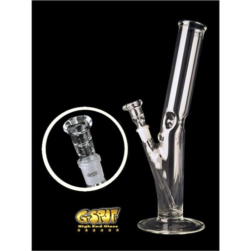 G-SPOT Eisbong Zylinder gebogen 40 cm 2,5-mm-Glas – NS 18,8