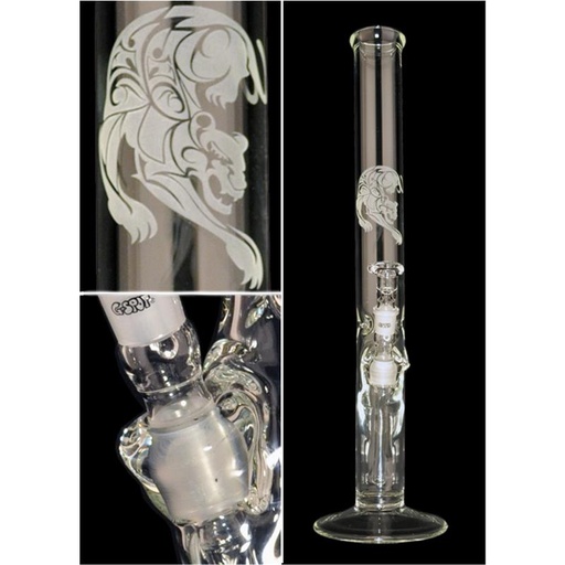 G-SPOT Eisbong Zylinder Panther 50 cm 5-mm-Glas Panzerschliff 3-teilig – NS 18,8