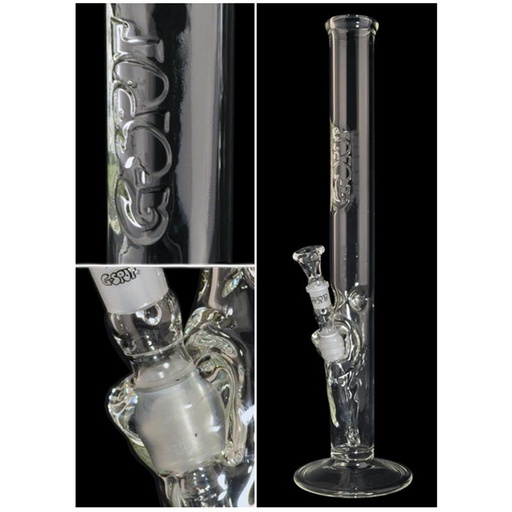 G-SPOT Eisbong Zylinder 50 cm 5-mm-Glas flammpoliert Panzerschliff 3-teilig – NS 18,8