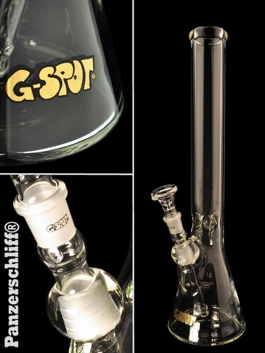 G-SPOT Eisbong Beaker 45 cm 5-mm-Glas Panzerschliff 3-teilig – NS 18,8