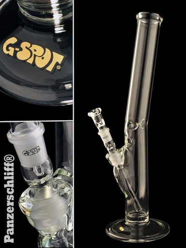G-SPOT Eisbong Zylinder gebogen 45 cm 5-mm-Glas – NS 18,8