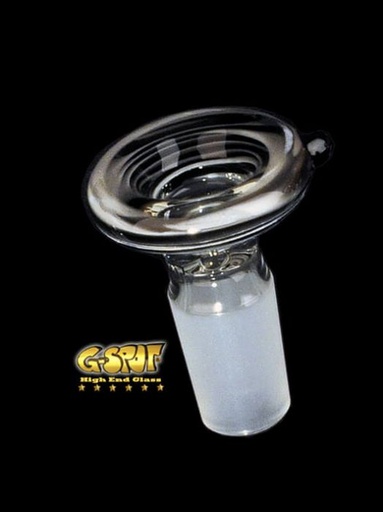 G-SPOT Flutschkopf Farbglas – NS 18,8, Schwarz/Weiß