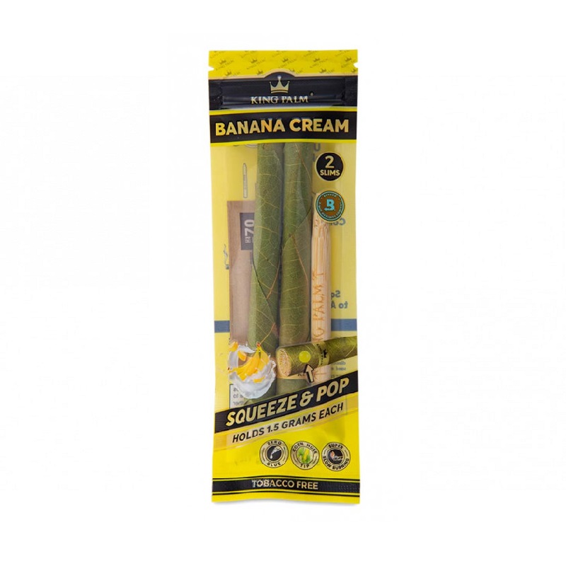 King Palm Blunts Slim Rolls Banana Cream – 2 Stück