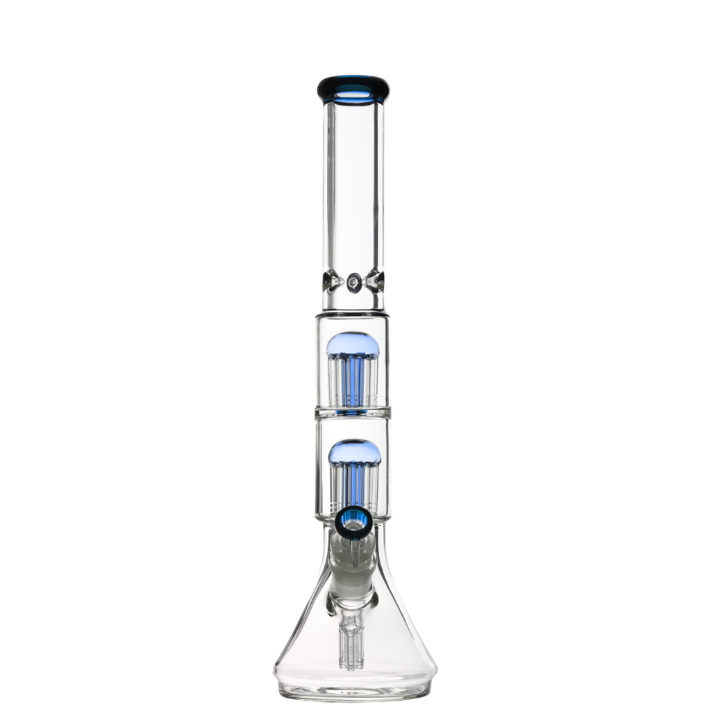 Lucid Glass - Precolator Bong, Height 50cm Light Blue