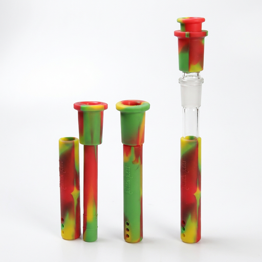 Black Leaf Chillum mit Diffusor Silikon 10–16 cm – NS 18,8, Rasta