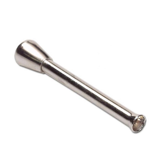 Ziehrohr Messing verchromt mit Knopf