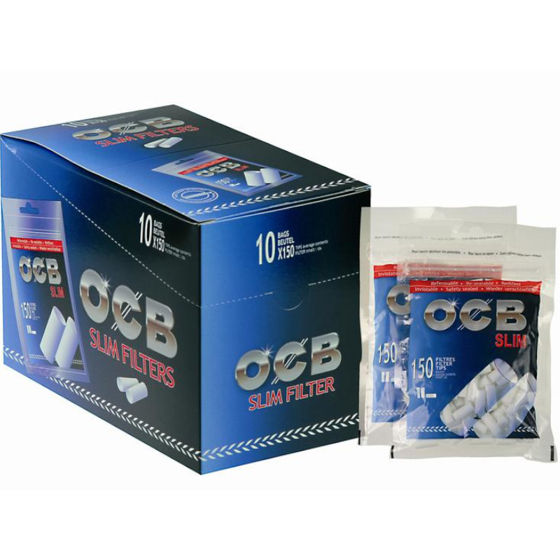 OCB - Slim Filter mit Klebestreifen Gummed, Ø: 6mm