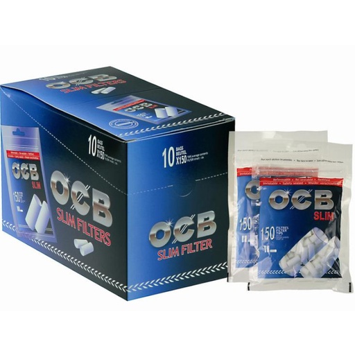 OCB Filter Slim Gummed Ø 6 mm – 150 Stück