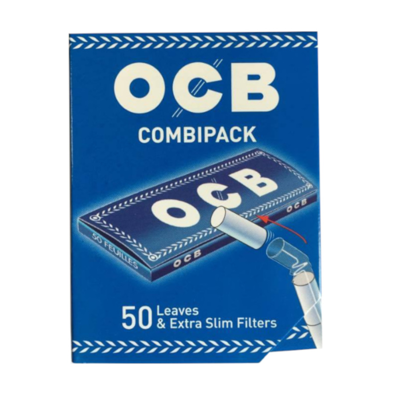 OCB Papers Blau No. 4 Regular mit Filter – 50 Blatt