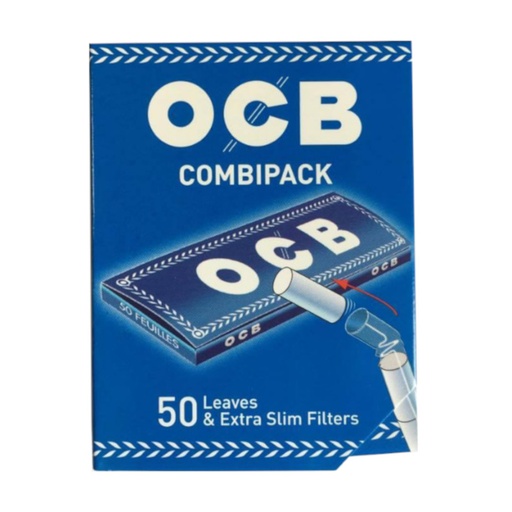 OCB Papers Blau No. 4 Regular mit Filter – 50 Blatt