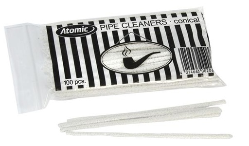 Atomic Pfeifenreiniger konisch 15 cm – 100 Stück, Weiß