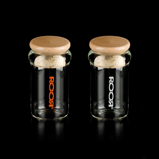ROOR Glasdose mit Holz-Korkdeckel – 75 ml