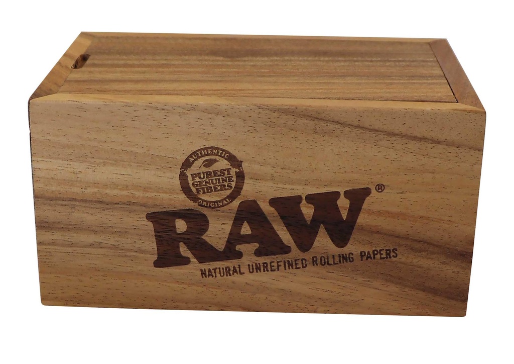 RAW Holzbox Akazie mit Schiebedeckel groß