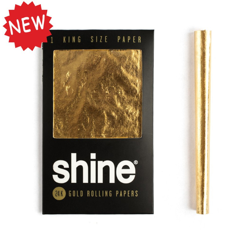 Shine 24K Gold Paper King Size mit Rolls Filter – 1 Blatt