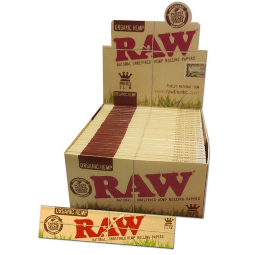 RAW Papers Organic Hemp King Size Slim – 32 Blatt