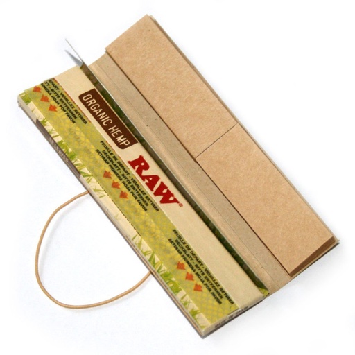RAW Papers Organic Hemp Connoisseur King Size Slim mit Tips – 32 Blatt