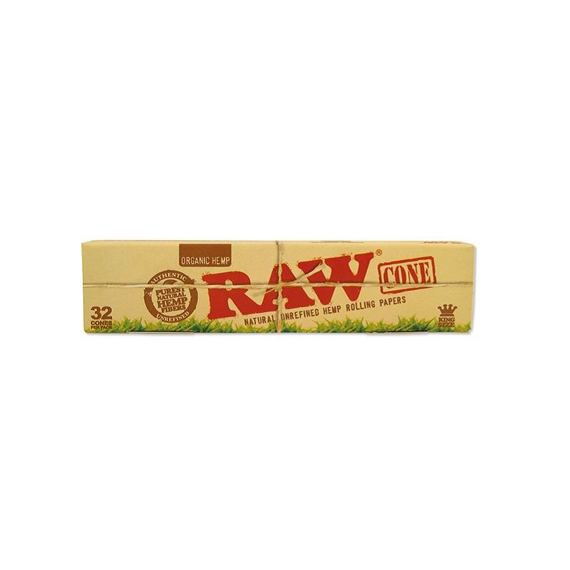 RAW Cones Organic Hemp King Size – 32 Stück