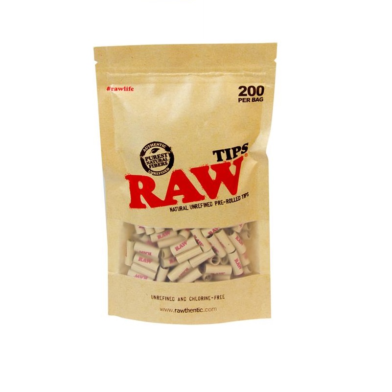 RAW Filtertips Pre-Rolled Ø 6 mm – 200 Stück
