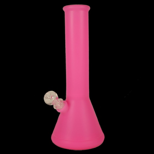 Black Leaf Silikonbong Eis Glow mit Glaskopf – Pink