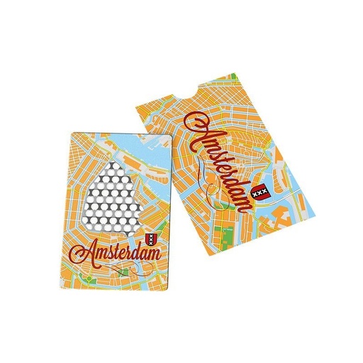 V-Syndicate Grinder Card Edelstahl – Amsterdam Map