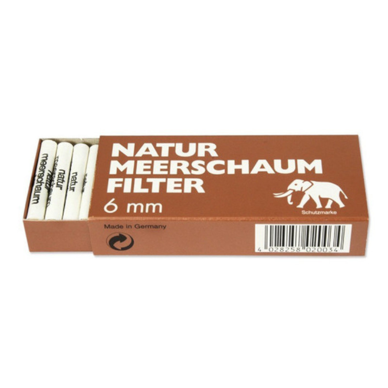 White Elephant Filter Meerschaum Slim Ø 6 mm – 45 Stück
