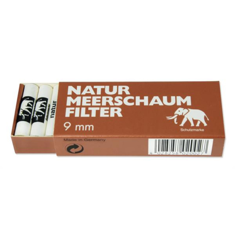 White Elephant Filter Meerschaum Ø 9 mm – 20 Stück
