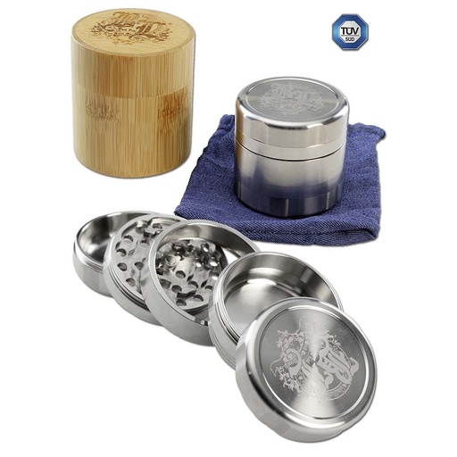 Black Leaf - Edelstahl-Grinder DELUXE