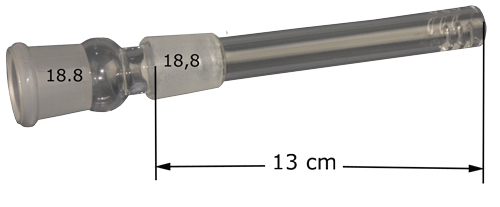 Bam Bam Bhole Chillum mit Schlitzdiffusor Glas – NS 18,8
