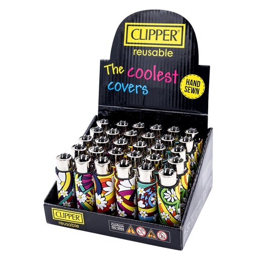 Clipper Feuerzeug Covers PVC Large Hippie Rhythm