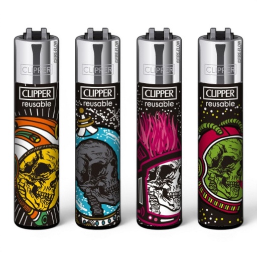 Clipper Feuerzeug Classic Large Astro Skulls #2