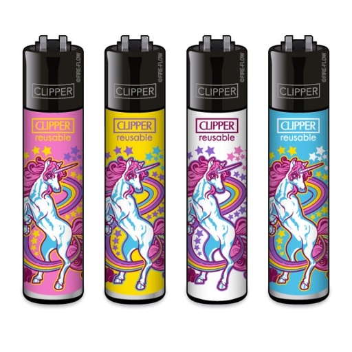 Clipper Feuerzeug Classic Large Unicorns