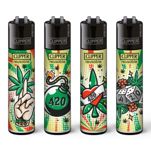 Clipper Feuerzeug Classic Large 420 Tattoo