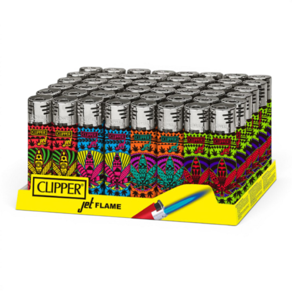 CLIPPER CLASSIC Large Jet Flame Mandala Leaves